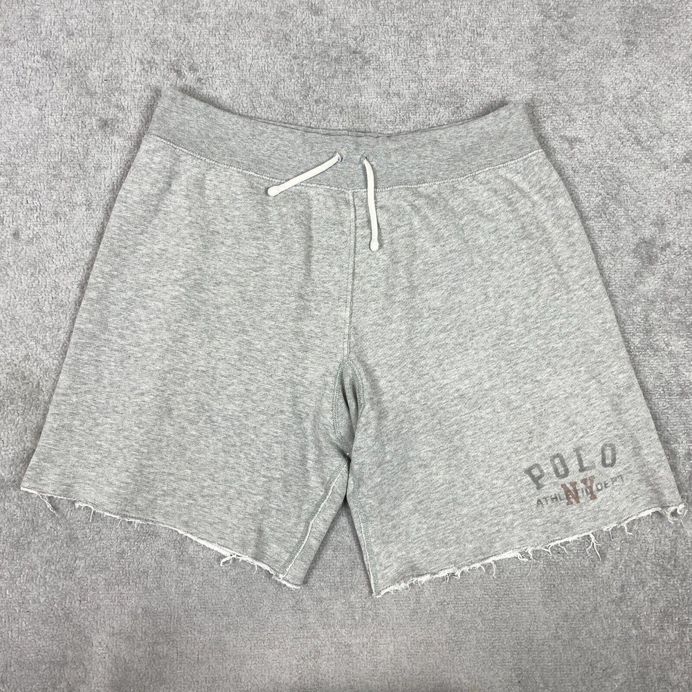 Polo Ralph Lauren Athletic Division Shorts Mens Large Gray Cut Off Sweats